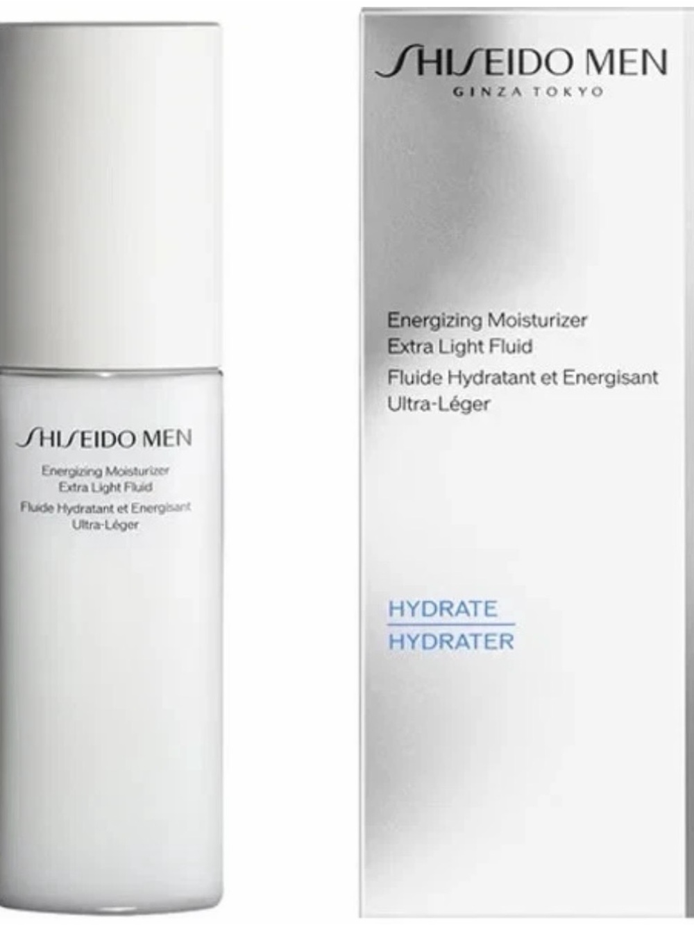 SHISEIDO MEN Energizing Moisturizer Extra Light Fluid 3.3 fl oz ~ NEW IN BOX